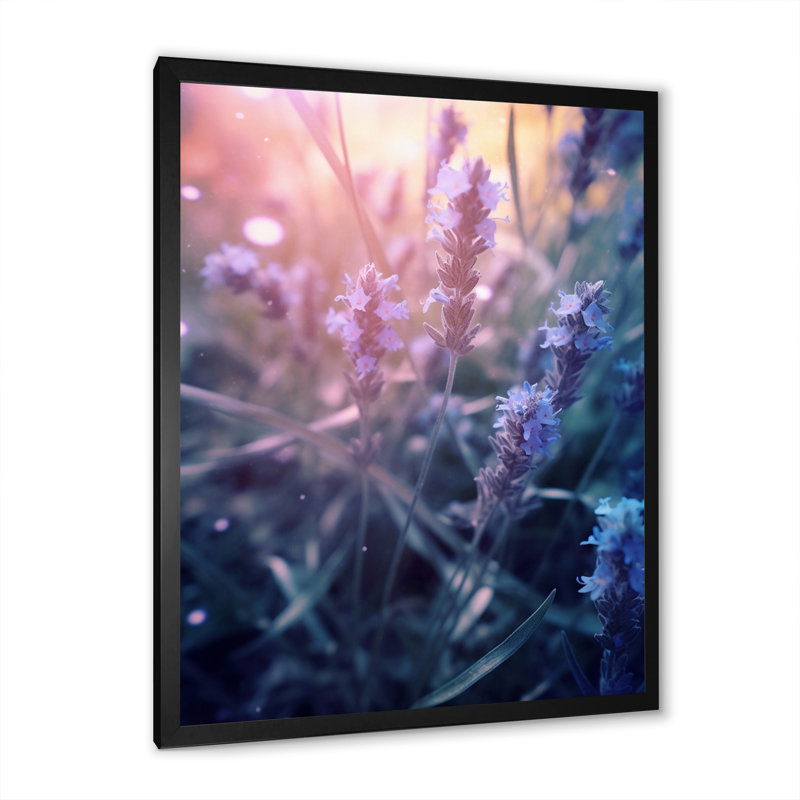 Calming Lavender Hues V, reproduction d'art sur toile encadrée, H 32 po x l 24 po x P 1 po, Cadre simple noir