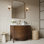 Meuble-lavabo simple en chêne Emmy