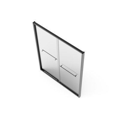 Aluminum Frame Shower Enclosure, 56 - 60"X70", Double Sliding, 8Mm Tempered Glass, Black Hardware, Bathroom, Waterproof, Effortless Install Method 60"X70" Bathroom Black, Quick Way