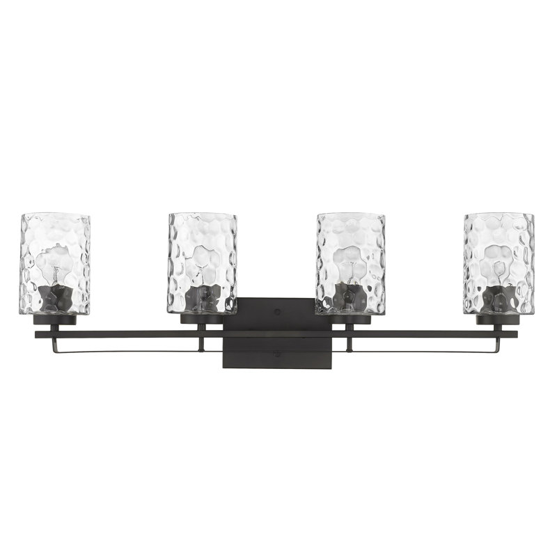 Éclairage pour salle de bain 4 lumières à intensité variable Livvy, Bronze frotté à l'huile