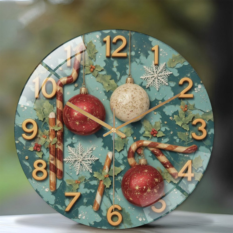 Horloge murale en verre 12 "