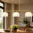 3-Light Dimmable Linear Kitchen Island Pendant Light