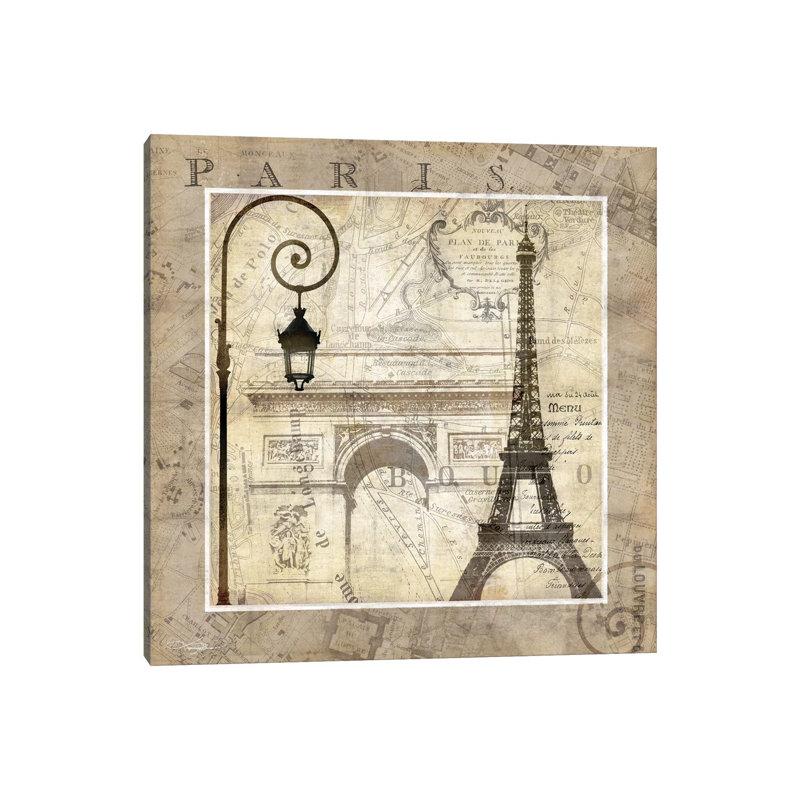 Paris Holiday by Keith Mallett - Wrapped Canvas Print, 93.98 cm H x 93.98 cm W
