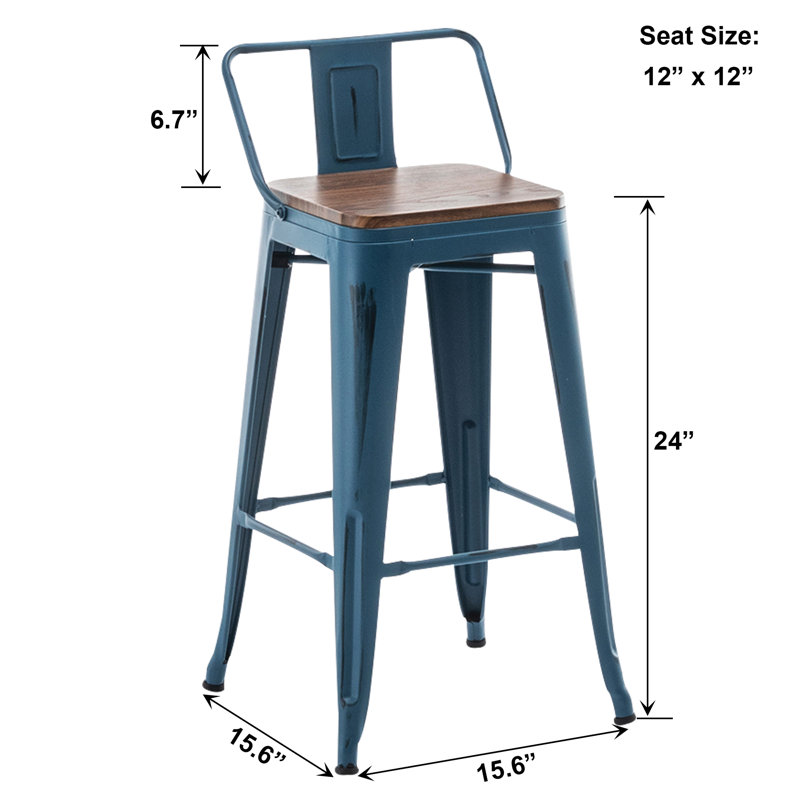 Counter Stool with Metal Frame, Counter Stool (24” Seat Height)
