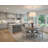 Hermelindo 5-Piece Round Extendable Solid Wood Dining Set White and Grey