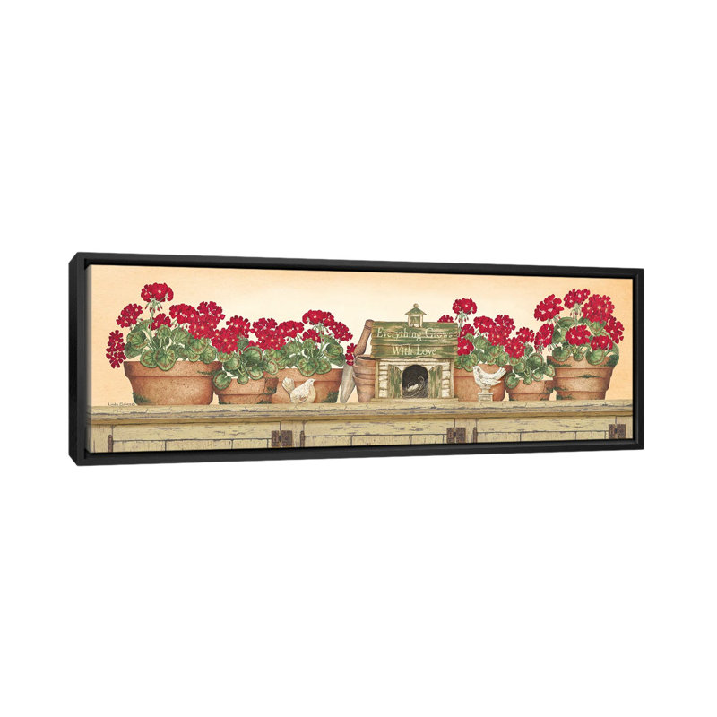 Everything Grows With Love by Linda Spivey - Panoramic Print on Canvas, 152.4 cm H x 50.8 cm W, Black Framed