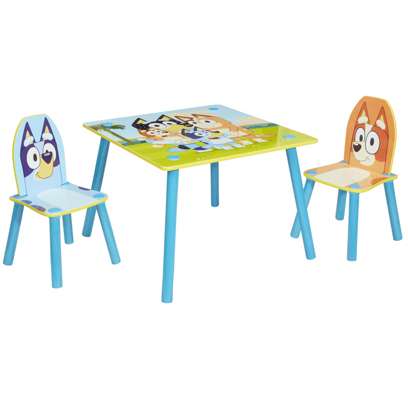 Kids 3 Piece Square Play Or Activity Table and Chair Set