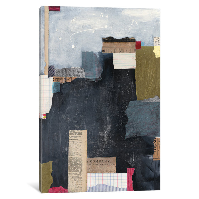 « block abstract ii », reproduction d’impression sur toile, H 12 po x l 8 po x P 0,75 po, Toile tendue, Pas de tapis