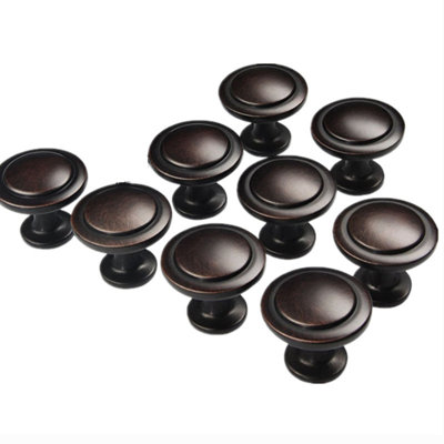 1 Pack (25 pcs) of Oil Rubbed Bronze Cabinet Hardware Round Knob - 1-1/4" Diameter