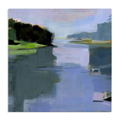 Toile abstraite à réflexion d'eau, design par Kathleen Robbins
