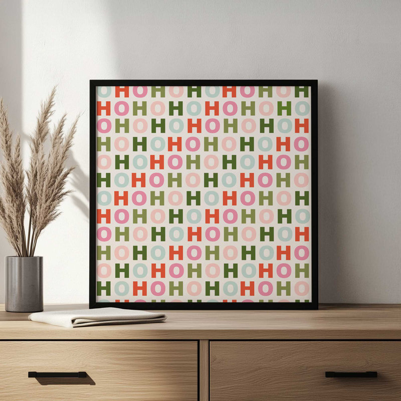 «Ho Ho Ho 2» par Gale Sustrer, reproduction d'art, Argent argent, H 30 po x l 30 po
