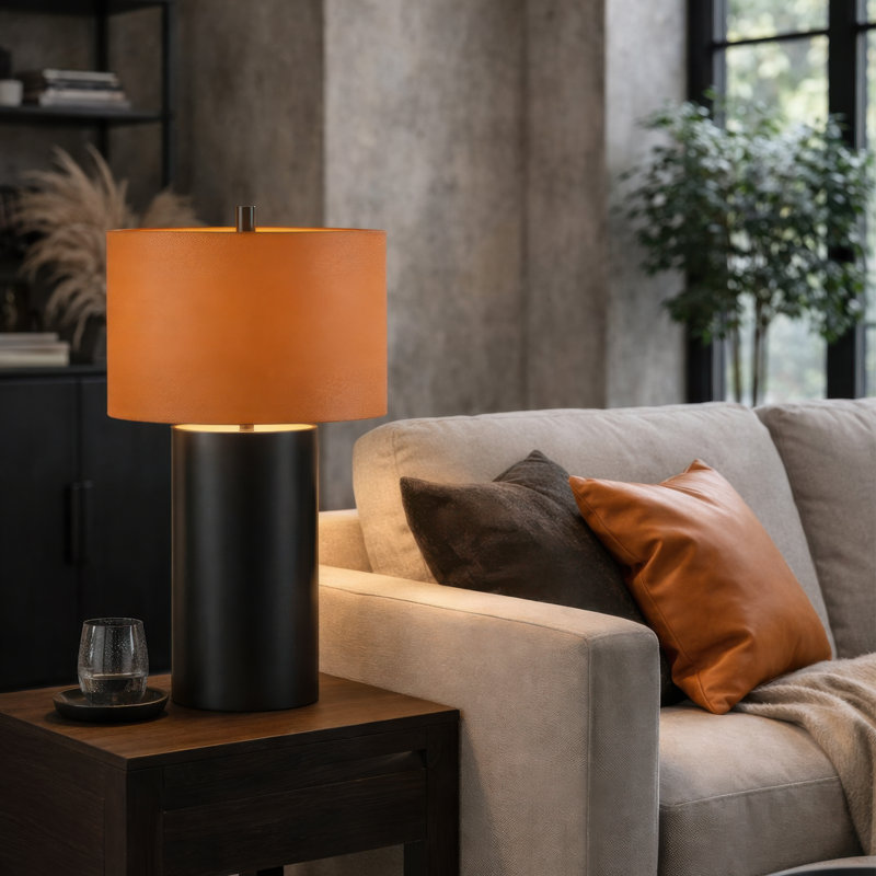 Lampe de table Secret Agent, Noir, Chameau