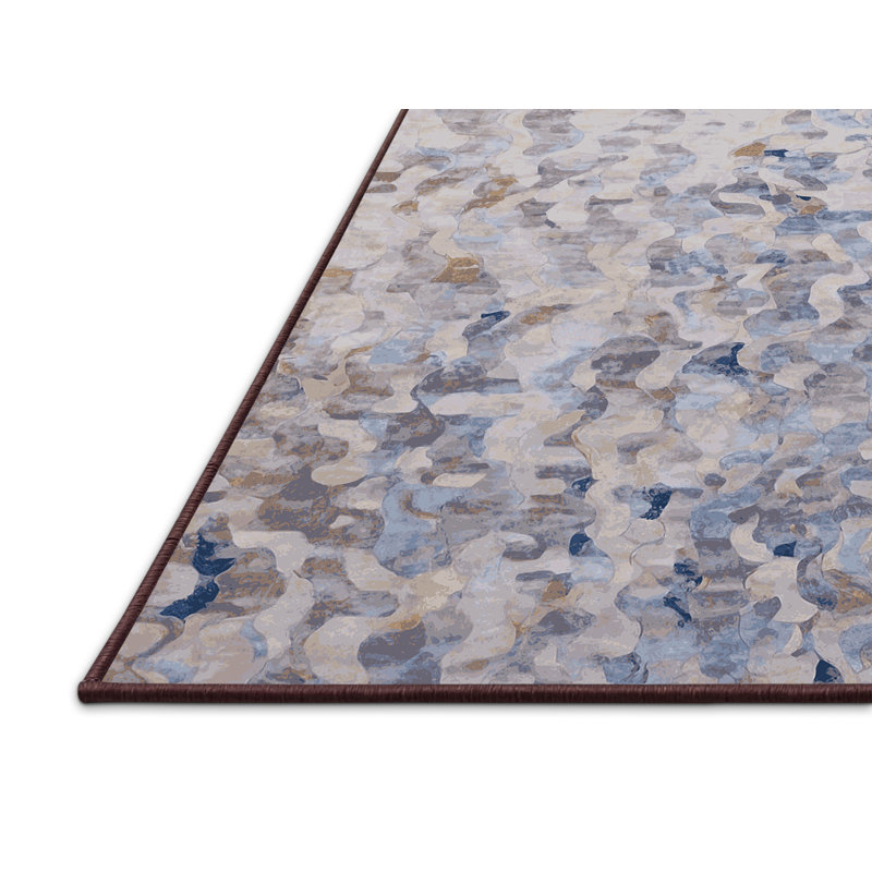 Tapis beige soyeux et moelleux, Tapis de couloir 2 pi x 5 pi
