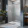 Seneca 56-60 in. W x 76 in. H Frameless Sliding Shower Door in Polished Stainless Steel