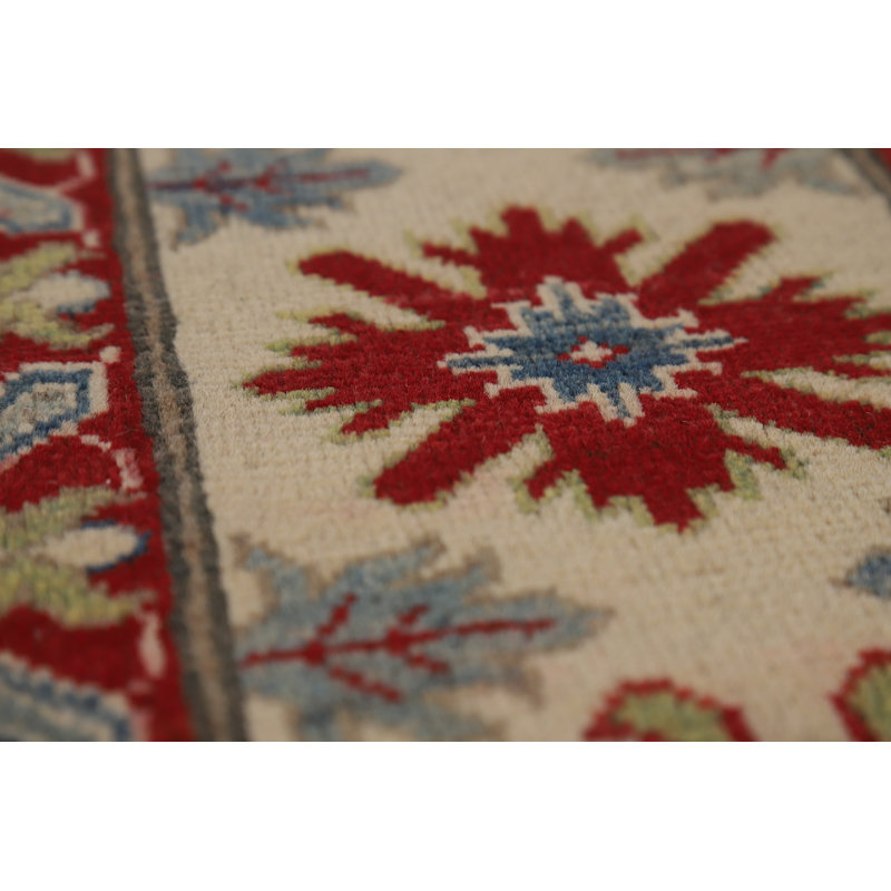 Vegetable Dye Blue Kazak Oriental Large Rug