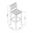 Roderica Counter Stool with Solid Wood Frame