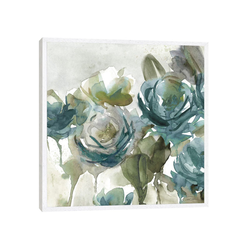 Secret Garden Negative I by Carol Robinson - Painting on Canvas, 45.72 cm H x 45.72 cm W, White Framed
