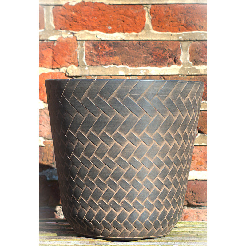Greenridge Handmade Pot Planter, Black/Brown