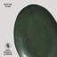 Assiette à dessert ovale en céramique 8,86 po Greenery - allant au micro-ondes, au four et au lave-vaisselle