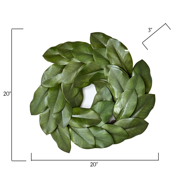 Couronne à feuilles de magnolia 20 po