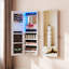 Jewelry Cabinets with Mirror and LED Lights, Door Hanging/Wall Mounted Jewelry Armoire-1420515150