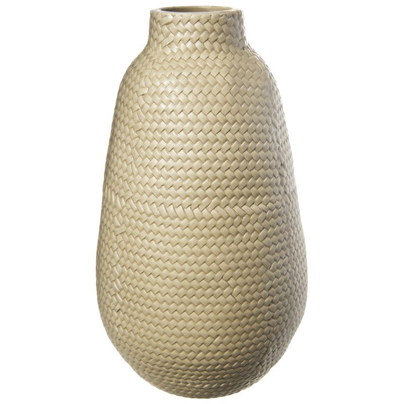 Ceramic / Porcelain Table Vase, Brown, 10" H x 5.75" W x 5.75" D