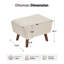 Repose-pieds rembourré moderne Kaya de 24 po-95622470