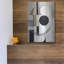 «Black and Tan Geometric 3» par Petals Prints Design, art mural en métal-1255642675
