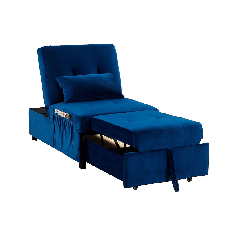 Méridienne en velours ajustable, méridienne convertible