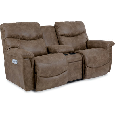 James Power Reclining Loveseat w/ Power Headrest, Lumbar & Console by La-Z-Boy