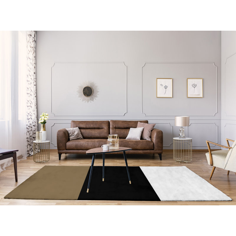 Tapis doré/noir, Rectangle 8 pi x 10 pi