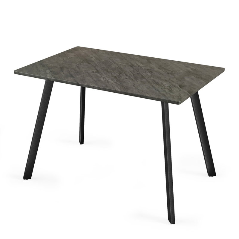 Metal Base Dining Table, Slate Grey