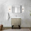 Meuble-lavabo rustique de l 30 po x P 20 po avec comptoir en marbre et miroir de 28 po à fermeture en douceur, revêtement anti-égratignures, vaste espace de rangement disponible et traitement de surface, options abondantes-391892854