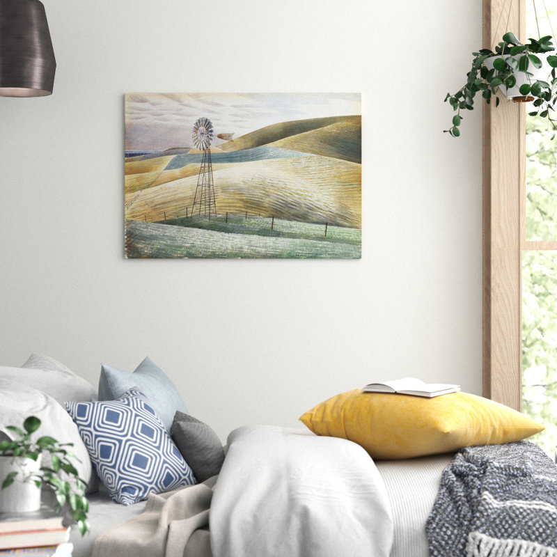 Furlongs Waterwheel by Eric Ravilious - Wrapped Canvas, 35cm H x 50cm W