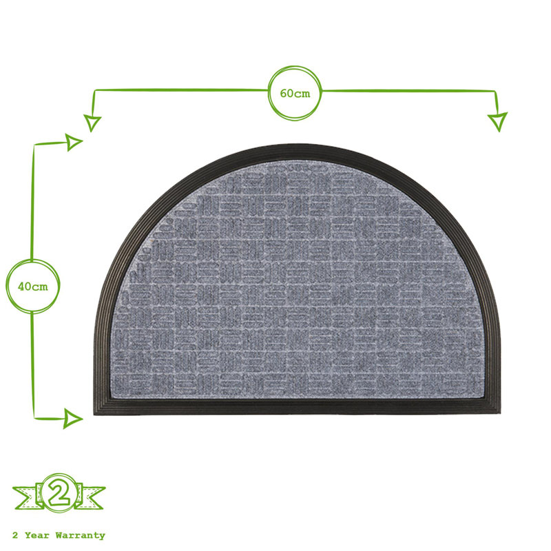 Nicola Spring - Heavy Duty Door Mats - 60 x 40cm, Grey
