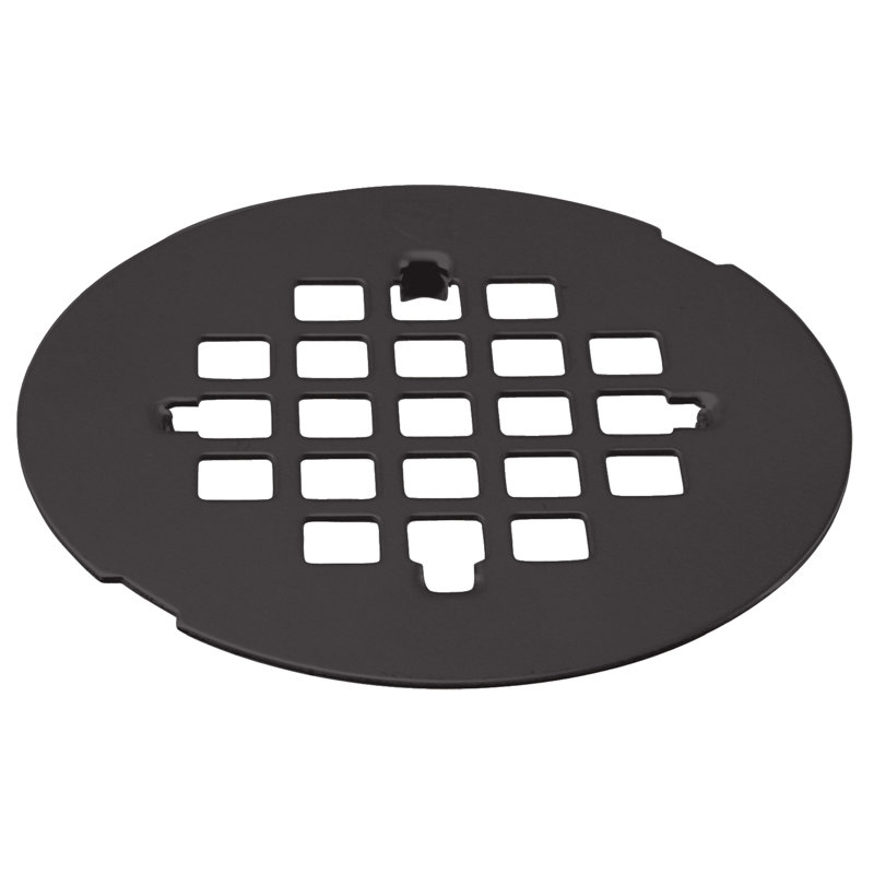 4-1/4" OD Casper Style Brass Snap-In Shower Strainer Drain Cover, Matte Black