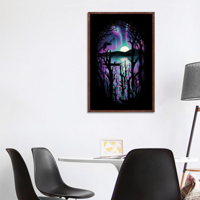 Night With Aurora by Nicebleed - Print on Canvas