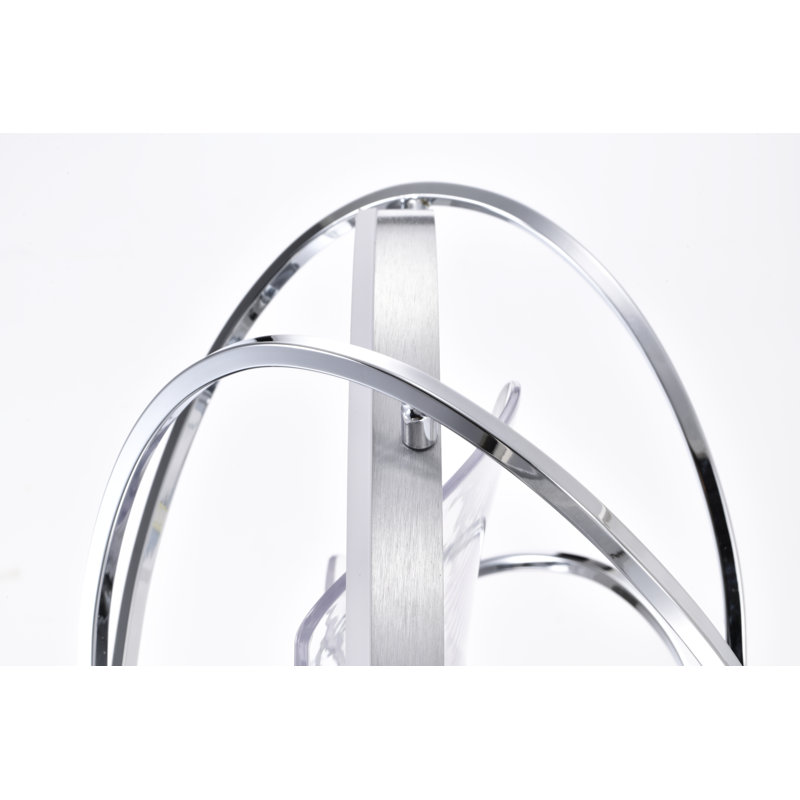 Elisabeta Chrome Ceiling Fan Chandelier with LED Light and Remote