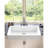 White Kitchen Sink, Ceramic Undermount, Apron Deep Single Bowl, And Scratch-, Ceramic, Undermount Scratch-,