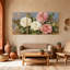 «Rose Rose Floral Bouquet», ensemble de 3 reproductions d'art sur toile-747819131