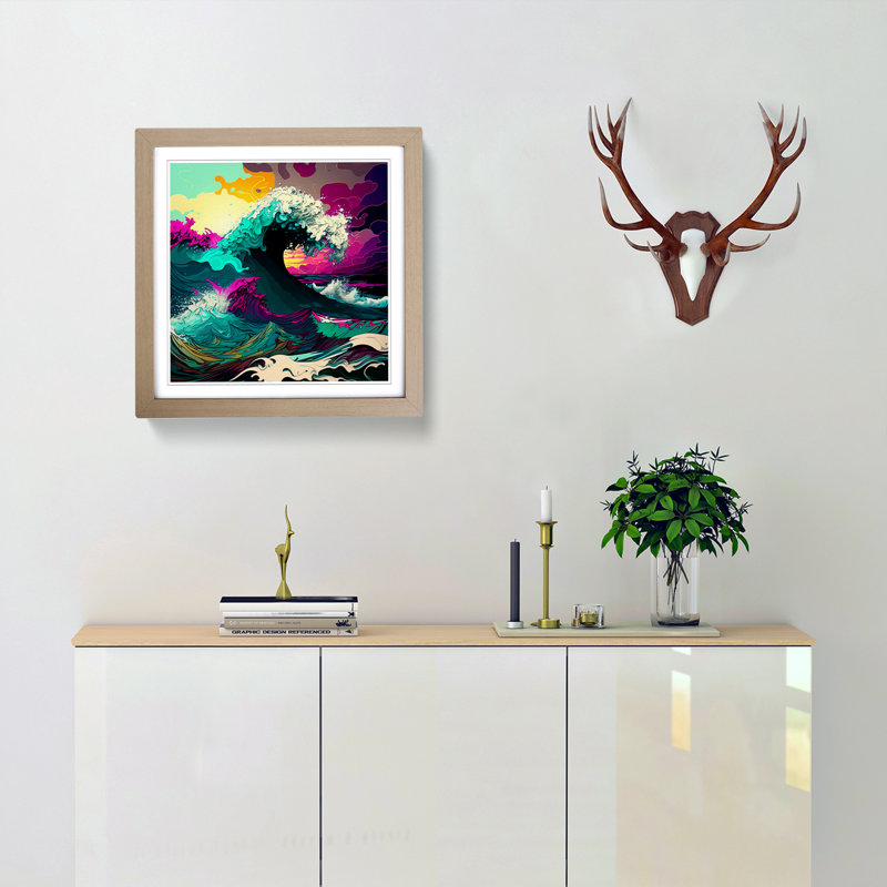 Ocean Pop Art - Framed Print, Oak