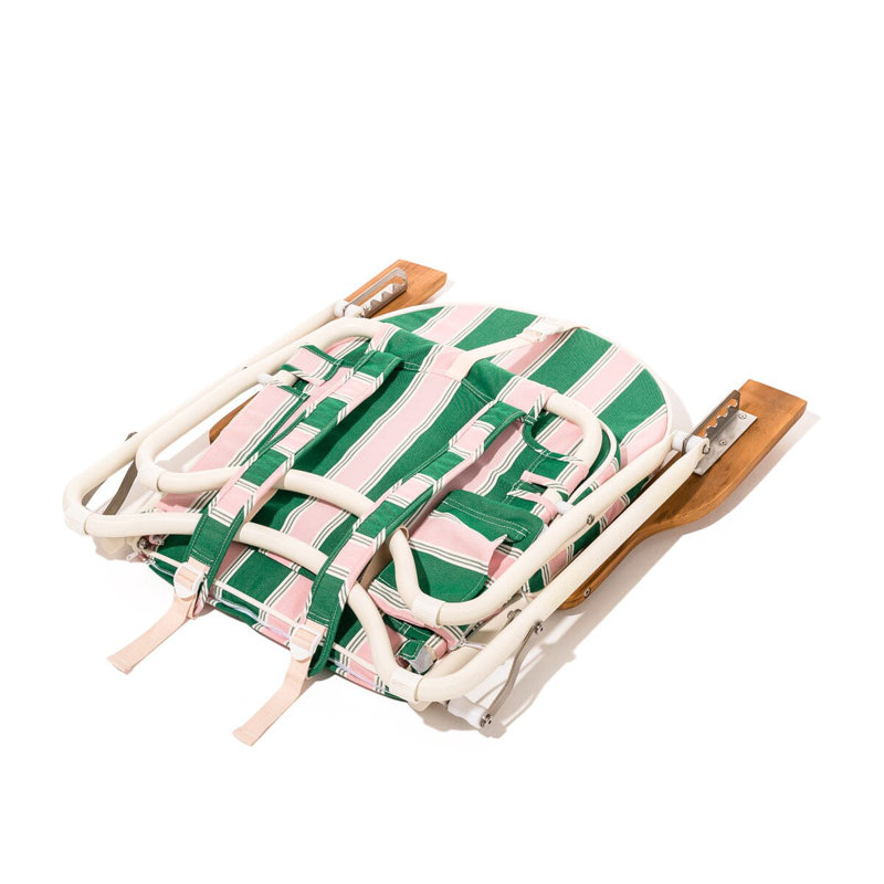 Pam Chair, Green/Pink Striped