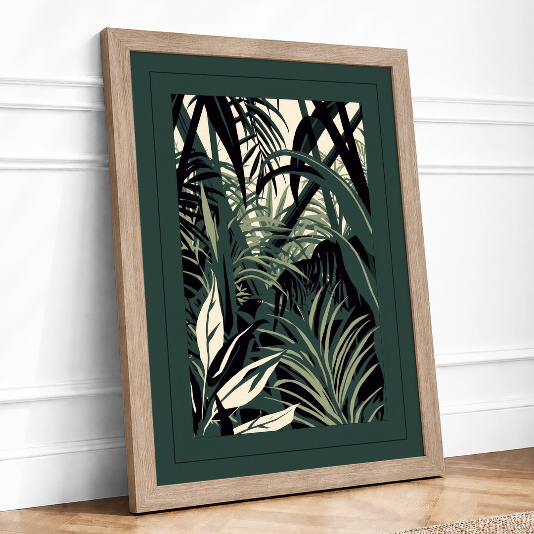 Tropical Jungle Fronds Botanical - Framed Print