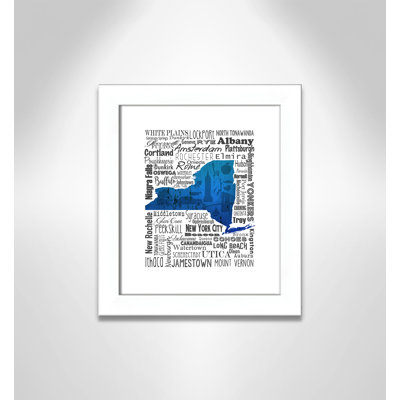 «State Your Name New York», art graphique encadré