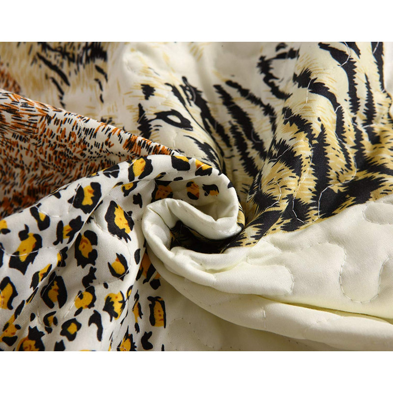 P-leopard Quilt Abstract Quilt, Queen Quilt + 2 Shams