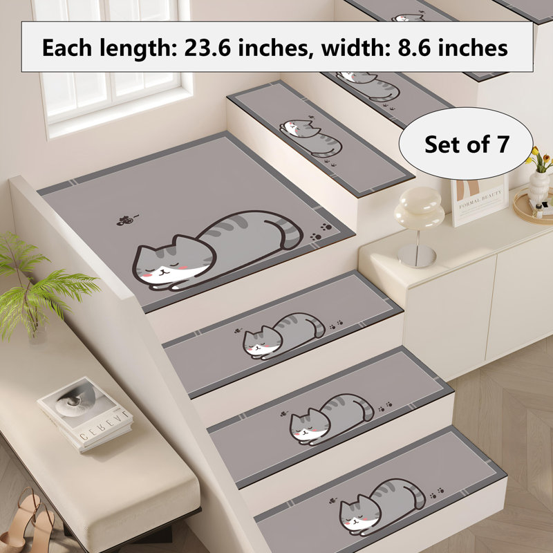 Tapis d'escalier auto-adhésif antidérapant pour usage intérieur
