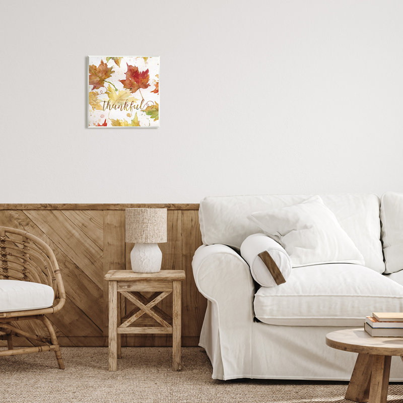 «Thankful Fall Leaves On MDF» par Carol Robinson, reproduction