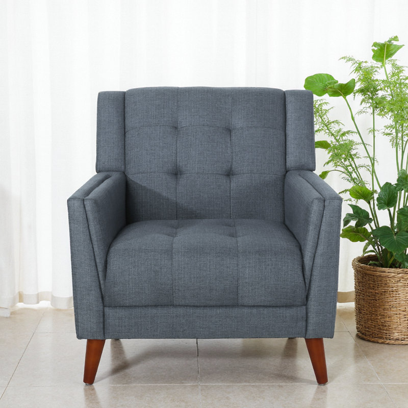 Fauteuil en tissu Greenmont Luxe, Gris foncé