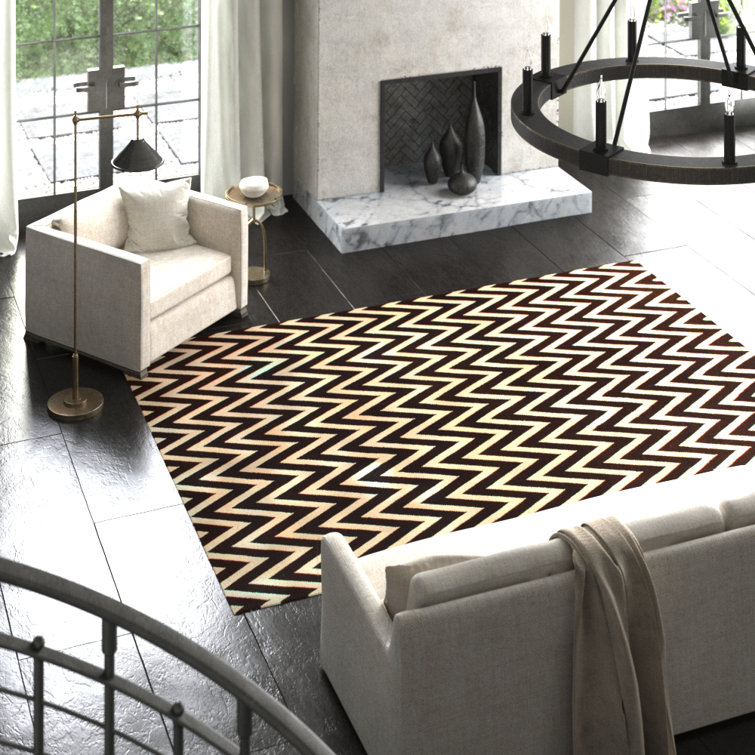 Wool Chevron Area Rug