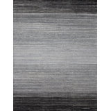 Lagos Wool Ombre Area Rug in Black/Gray/Silver/Platinum